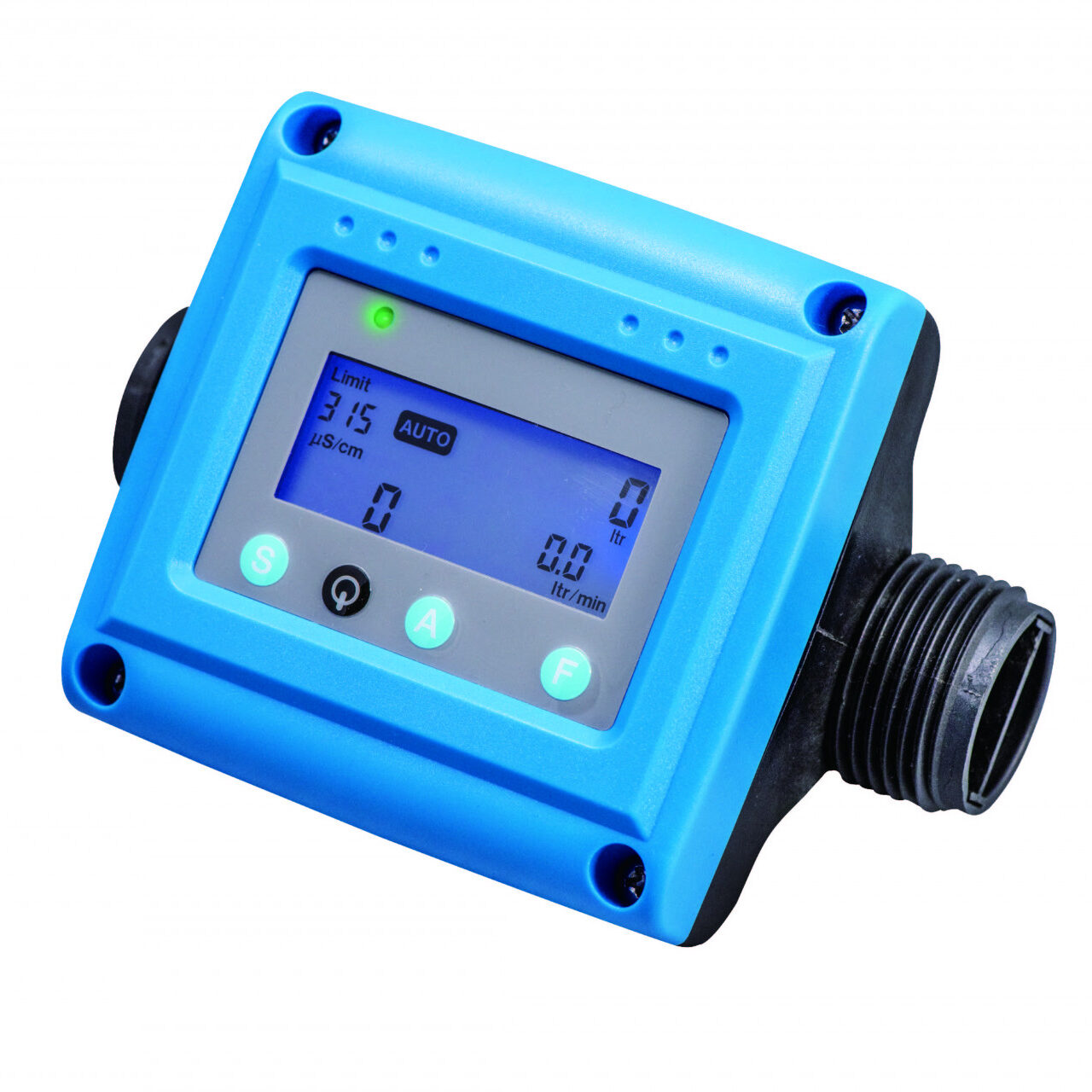 Digital automatisk TDS måler 1″ og 3/4″ med diode indikator, måler flow, volumen og kvalitet