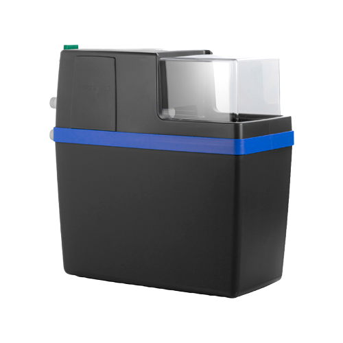 Hydrosoft 100M blødgøringsanlæg – pladsbesparende model med integreret salttank og strømfri drift, der beskytter apparater og installationer mod kalkaflejringer.